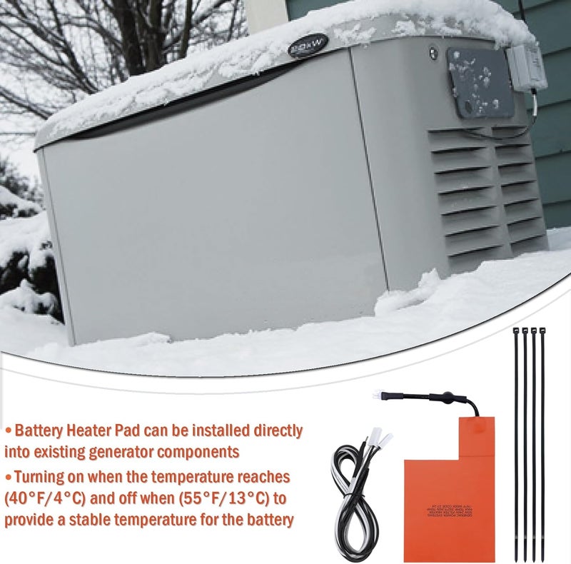 Kefly 7101 Battery Heater Pad, Outdoor Battery Heating Pad Fit For 9kW-22kW Air Cooled Standby Generator Compatible With Generac generator - Image 2